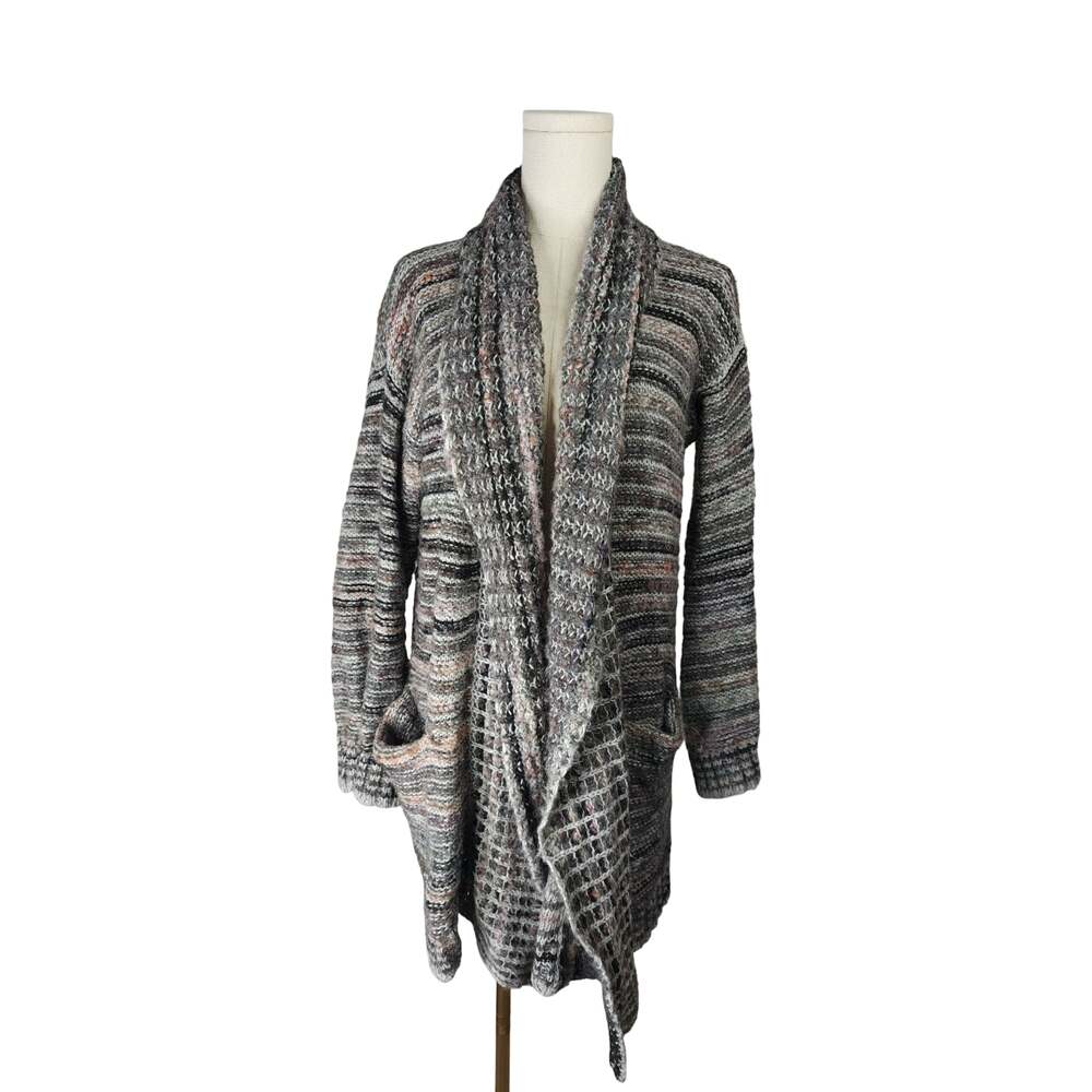 Anthropologie Made in Italy Multi-Color Knit Shawl Collar Cardigan Size S